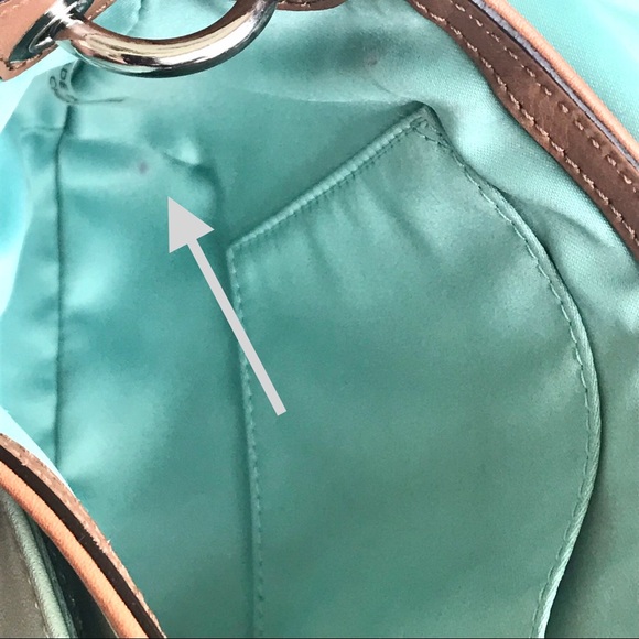 Coach POPPY Color-Block Aqua Green/Chartreuse Leather Flap Crossbody 48941
SVB4J - Picture 12 of 15